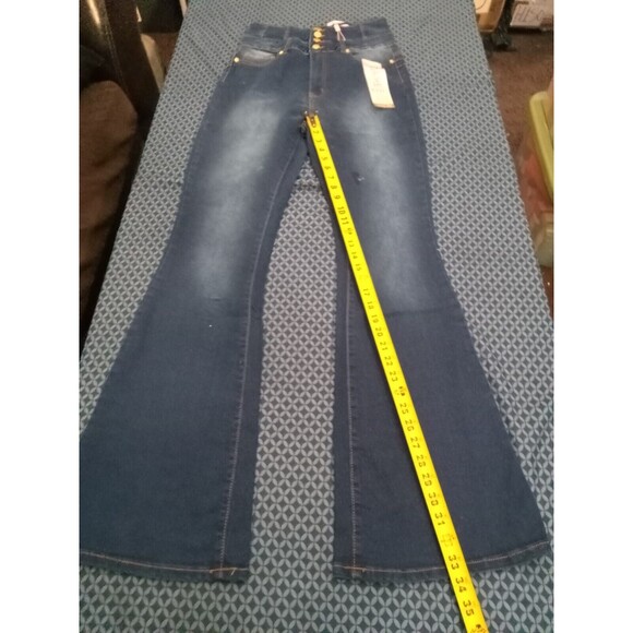 FLARE JEANS STRETCH DENIM SIZE 13 BLUE, WAIST 29 IN, 13-2 CTP1206 SZ13, PUSH UP - Picture 6 of 10